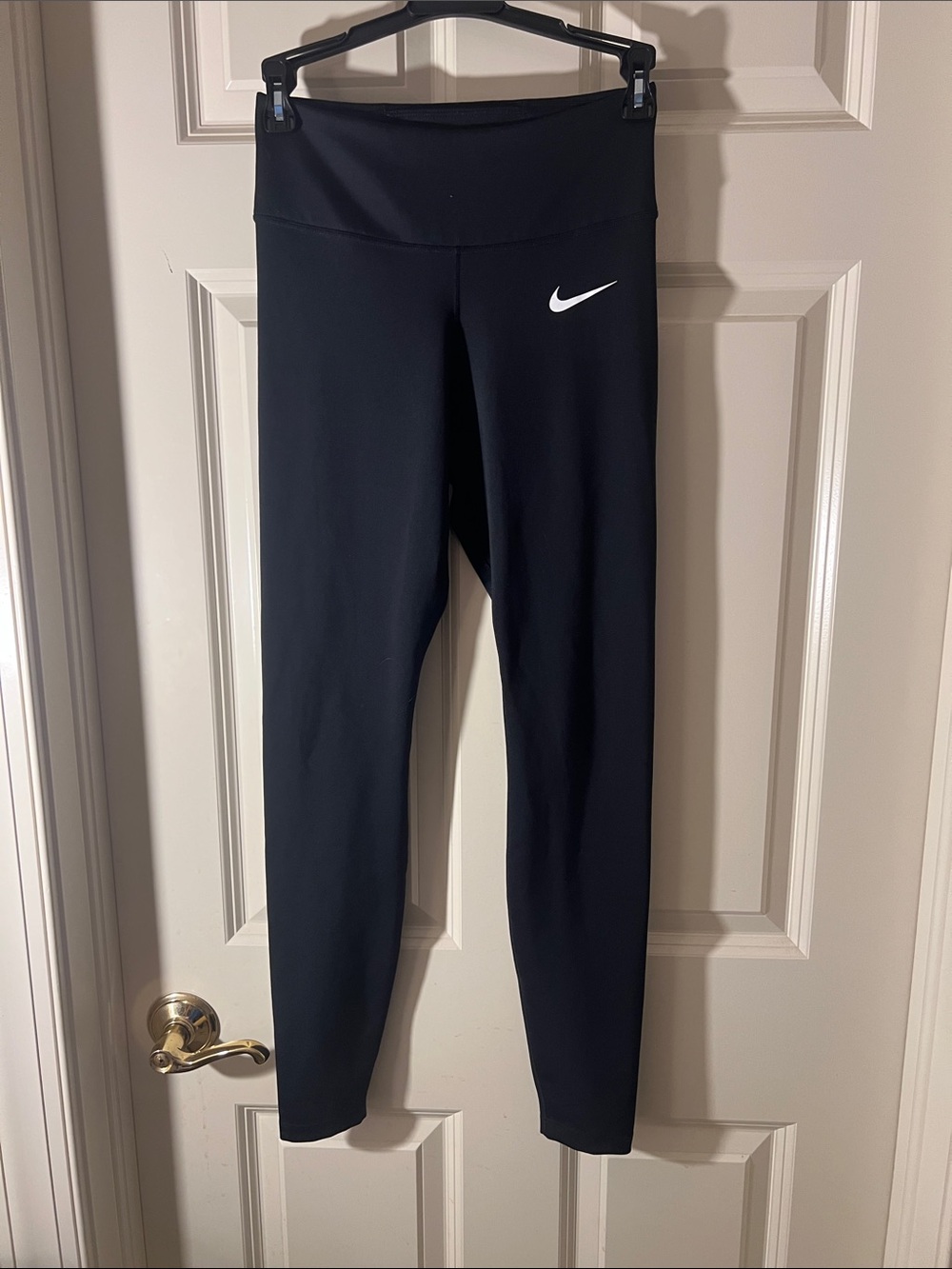 Nike Black Leggings with White Swoosh